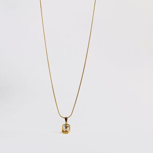 Square Crystal Necklace
