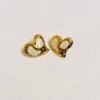 White Heart Statement Stud