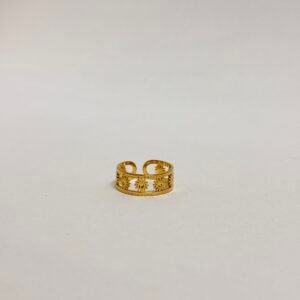 Floral Motif Band Ring